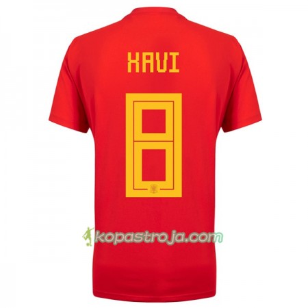 Billiga Fotbollströjor Spanien Xavi 8 VM 2018 Hemma tröja